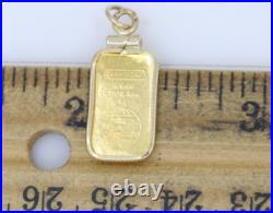 Vintage Engelhard 1 gram Fine Gold 999.9 Gold Bar in 14k Bezel Pendant G8728 Vintage Engelhard 1 gram Fine Gold 999.9 Gold Bar in 14k Bezel Pendant G8728