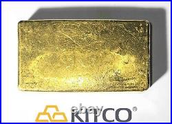 Vintage Engelhard 20 oz Fine Gold Poured bar Beautiful Pour Lines 997.0 #146051
