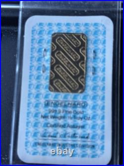 Vintage Engelhard Gold 1/2 Oz Half Ounce. 9999 Fine Sealed Bar In Coa Assay Card