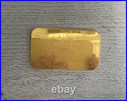 Vintage Engelhard Industries 1 oz Fine Gold Minted bar 9999 Serial #95300