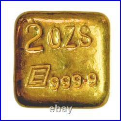 Vintage Engelhard Poured 999.9 Fine Gold Bar 2ozt