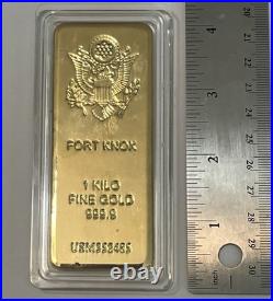 Vintage Fort Knox 1 Kilo Fine Gold 999.9 Copy Large Bar Vintage Fort Knox 1 Kilo Fine Gold 999.9 Copy Large Bar