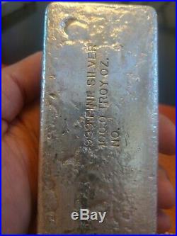 Vintage GA Golden Analytical Poured Bar 100 oz 999 Fine Silver. Very rare