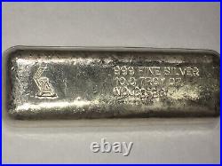 Vintage Golden Analytical GA 10 oz. 999 fine silver bar NO. C3586