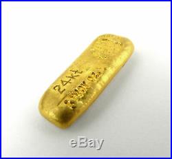 Vintage Phoenix Precious Metals 24kt 1 oz. 999 Fine Gold Poured Bar Hard to Find