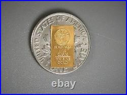 WOW! 9 X 1/10 Gram 9 PAK GOLD BARS 24K 999FINE GOLD BULLION IN CERTCARDS 10c