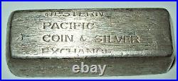 Western Pacific Gold & Silver Exchange 10 oz. 999 Fine Silver Bar Old Poured Bar