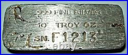 Western Pacific Gold & Silver Exchange 10 oz. 999 Fine Silver Bar Old Poured Bar