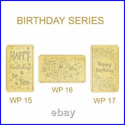 Wonderful Gold Bar Birthday Series. 9999 Fine 24K