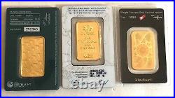 Wow 3- 1 Ounce 999.9 Fine Gold Bars- Swiss & Australia- See Gold Bars, Jewelry