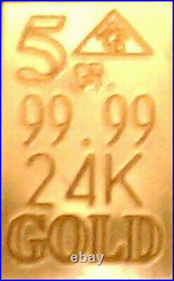 X4 BARS 24k GOLD GRAM, 5GRAIN, PYRAMID 1GRAIN PURE BULLION 9999 FINE COA'S/